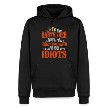 Bartender Mixologist Bartender - Men’s Premium Organic Hoodie - black - Front - Nico (187cm)