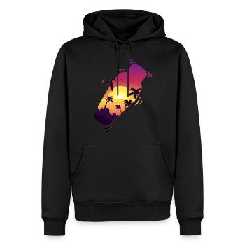Bartender Mixologist Shaker Sunset - Männer Premium Bio Hoodie - Schwarz - Vorne - Nico (187cm)