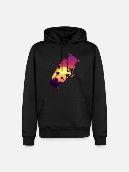 Bartender Mixologist Shaker Sunset - Men’s Premium Organic Hoodie - black