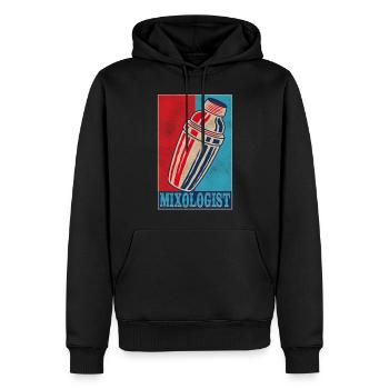 Bartender Mixologist Retro Vintage - Men’s Premium Organic Hoodie - black - Front - Nico (187cm)