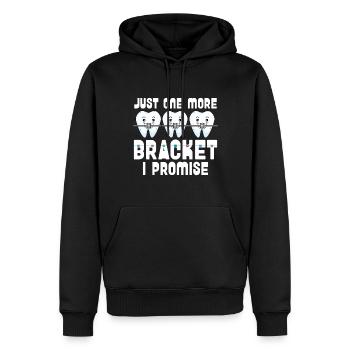 Zahnspange Kieferorthopäde - Männer Premium Bio Hoodie - Schwarz - Vorne - Nico (187cm)