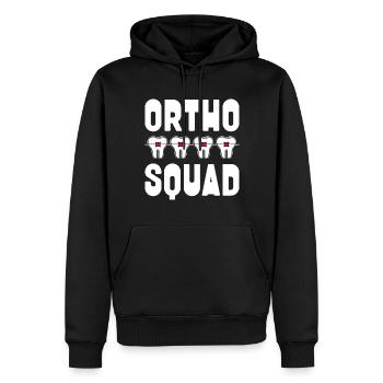 Zahnspange Kieferorthopäde - Männer Premium Bio Hoodie - Schwarz - Vorne - Nico (187cm)