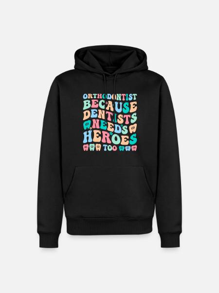 Orthodontiste - Sweat à capuche Premium bio Homme - noir