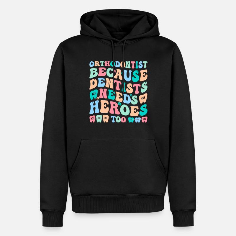 Orthodontiste - Sweat à capuche Premium bio Homme - noir
