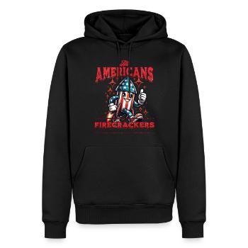 All American Firecrackers Funny Fireworks Design - Männer Premium Bio Hoodie - Schwarz - Vorne - Nico (187cm)