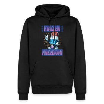 Frozen For Freedom Crème glacée au drapeau américain - Sweat à capuche Premium bio Homme - noir - Devant - Nico (187cm)