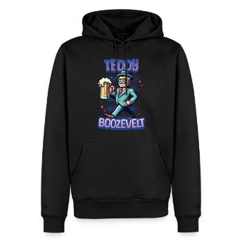 Teddy Boozevelt Parody Funny USA President - Männer Premium Bio Hoodie - Schwarz - Vorne - Nico (187cm)