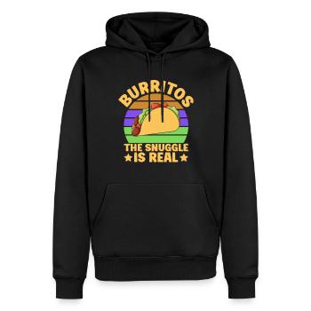Burrito Gift - Männer Premium Bio Hoodie - Schwarz - Vorne - Nico (187cm)