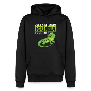 Herpétologiste amateur de reptiles iguanien - Sweat à capuche Premium bio Homme - noir - Devant - Nico (187cm)