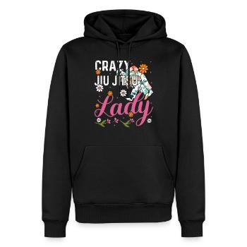 Brazilian Jiu Jitsu Girl - Crazy Jiu Jitsu Lady - Männer Premium Bio Hoodie - Schwarz - Vorne - Nico (187cm)