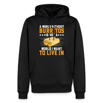 Burrito Gift - Männer Premium Bio Hoodie - Schwarz - Vorne - Nico (187cm)