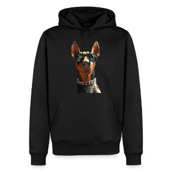 Dobermann Hunde Motiv Wachhund Stolze Dobermänner - Männer Premium Bio Hoodie - Schwarz - Vorne - Nico (187cm)