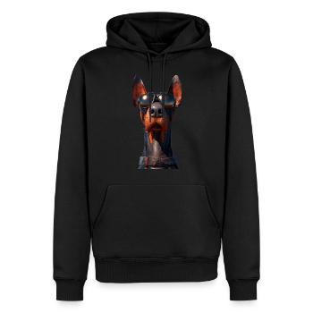 Dobermann Hunde Motiv Wachhund Stolze Dobermänner - Männer Premium Bio Hoodie - Schwarz - Vorne - Nico (187cm)