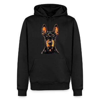 Dobermann Hunde Motiv Wachhund Stolze Dobermänner - Männer Premium Bio Hoodie - Schwarz - Vorne - Nico (187cm)