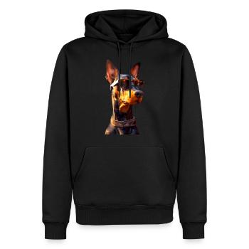 Dobermann Hunde Motiv Wachhund Stolze Dobermänner - Männer Premium Bio Hoodie - Schwarz - Vorne - Nico (187cm)