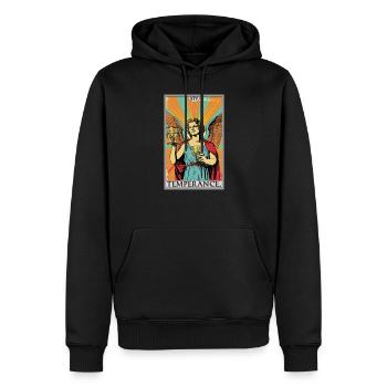 Carte de tarot Carte de tarot Tempérance Tempérance - Sweat à capuche Premium bio Homme - noir - Devant - Nico (187cm)