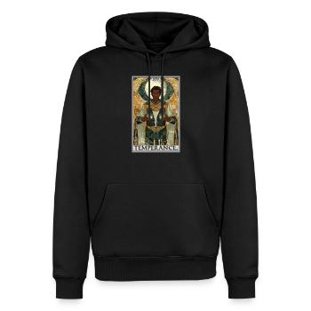Tarotkarten Tarotkarte Temperance Mäßigkeit - Männer Premium Bio Hoodie - Schwarz - Vorne - Nico (187cm)