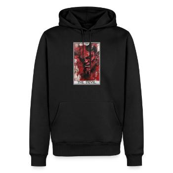 Cartes de tarot Carte de tarot Le diable Le diable - Sweat à capuche Premium bio Homme - noir - Devant - Nico (187cm)