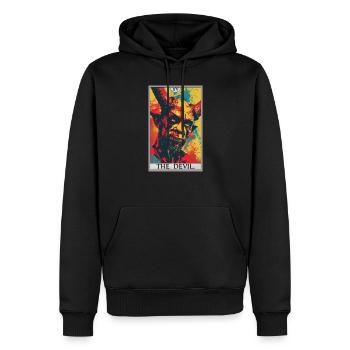 Cartes de tarot Carte de tarot Le diable Le diable - Sweat à capuche Premium bio Homme - noir - Devant - Nico (187cm)