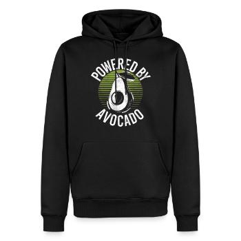Avocado Gifts - Männer Premium Bio Hoodie - Schwarz - Vorne - Nico (187cm)