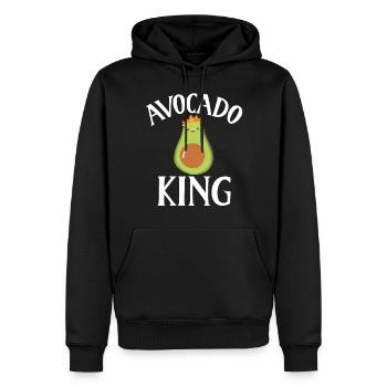 Avocado Gifts - Männer Premium Bio Hoodie - Schwarz - Vorne - Nico (187cm)