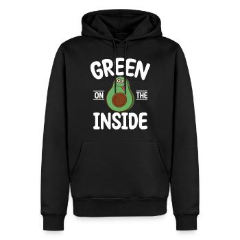 Avocado Gifts - Männer Premium Bio Hoodie - Schwarz - Vorne - Nico (187cm)