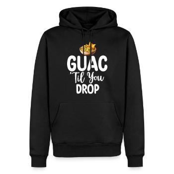 Avocado Gifts - Männer Premium Bio Hoodie - Schwarz - Vorne - Nico (187cm)
