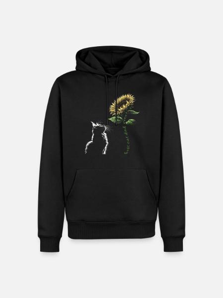 Best Cat Dad Ever - Men’s Premium Organic Hoodie - black
