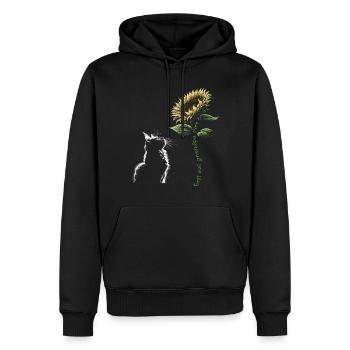 Meilleur grand-père chat de tous les temps - Sweat à capuche Premium bio Homme - noir - Devant - Nico (187cm)