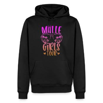 Visite des filles de Malle - Sweat à capuche Premium bio Homme - noir - Devant - Nico (187cm)