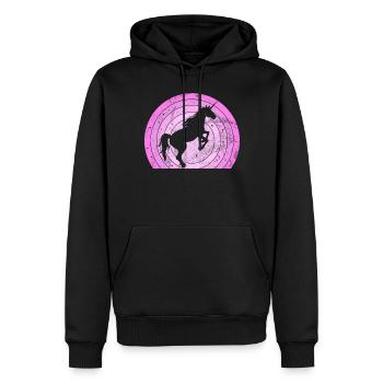 Einhorn -Retro -Einhorn Mythischer Kreatur Einhorn - Männer Premium Bio Hoodie - Schwarz - Vorne - Nico (187cm)