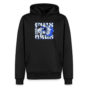 Kampffisch Kampffische Fins And Wins - Männer Premium Bio Hoodie - Schwarz - Vorne - Nico (187cm)