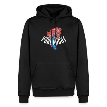 Poisson Betta Poisson Betta Combat Pure Puissance - Sweat à capuche Premium bio Homme - noir - Devant - Nico (187cm)
