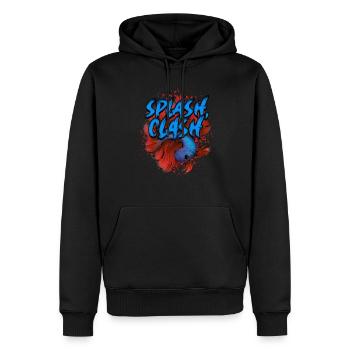 Kampffisch Siamesische Kampffische Splash Clash - Männer Premium Bio Hoodie - Schwarz - Vorne - Nico (187cm)