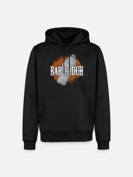 Bartender Mixologist Bar-10-Duh - Men’s Premium Organic Hoodie - black