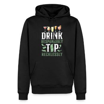 Bartender Mixologist Drink - Männer Premium Bio Hoodie - Schwarz - Vorne - Nico (187cm)