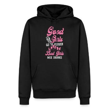Bartender Mixologist Good Girls Go - Männer Premium Bio Hoodie - Schwarz - Vorne - Nico (187cm)
