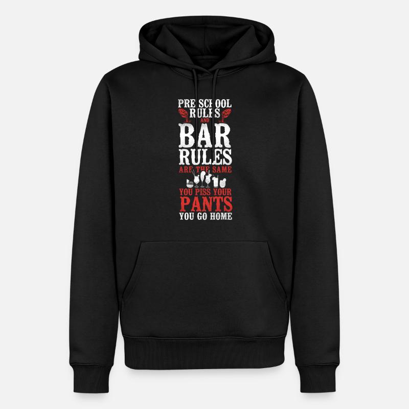 Barman Mixologue Préscolaire - Sweat à capuche Premium bio Homme - noir