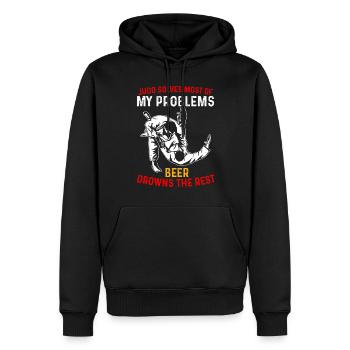 Judo solves most of my problems beer drowns the re - Men’s Premium Organic Hoodie - black - Front - Nico (187cm)