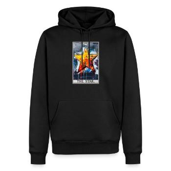 Cartes de tarot Carte de tarot L’étoile L’étoile - Sweat à capuche Premium bio Homme - noir - Devant - Nico (187cm)