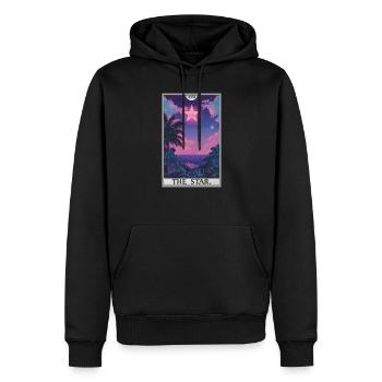 Cartes de tarot Carte de tarot L’étoile L’étoile - Sweat à capuche Premium bio Homme - noir - Devant - Nico (187cm)