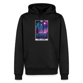 Cartes de tarot Carte de tarot L’étoile L’étoile - Sweat à capuche Premium bio Homme - noir - Devant - Nico (187cm)