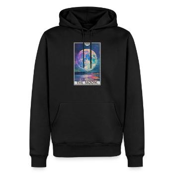 Tarot Cards Tarot Card The Moon The Moon - Men’s Premium Organic Hoodie - black - Front - Nico (187cm)