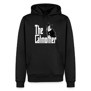 Katze Mutter The Catmother Crazy Cat Mom Mama - Men’s Premium Organic Hoodie - black - Front - Nico (187cm)