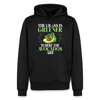 Avocado Gifts - Männer Premium Bio Hoodie - Schwarz - Vorne - Nico (187cm)