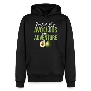 Avocado Gifts - Männer Premium Bio Hoodie - Schwarz - Vorne - Nico (187cm)