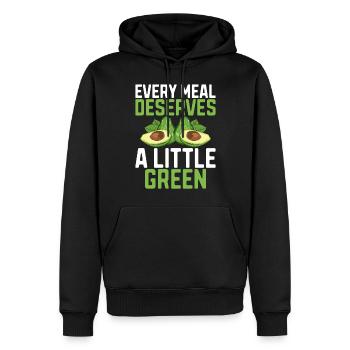 Avocado Gifts - Männer Premium Bio Hoodie - Schwarz - Vorne - Nico (187cm)