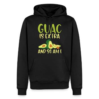 Avocado Gifts - Männer Premium Bio Hoodie - Schwarz - Vorne - Nico (187cm)