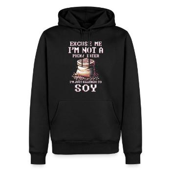 Sojaallergie I'm Just Allergic To Soy - Männer Premium Bio Hoodie - Schwarz - Vorne - Nico (187cm)