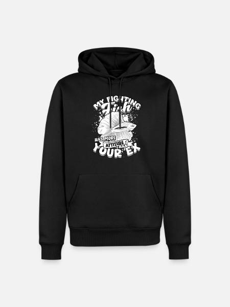 Betta Fish Siamese Betta - Men’s Premium Organic Hoodie - black